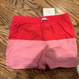Beaufort Bonnet Co Pink Red Swim Trunks NWT boys 14